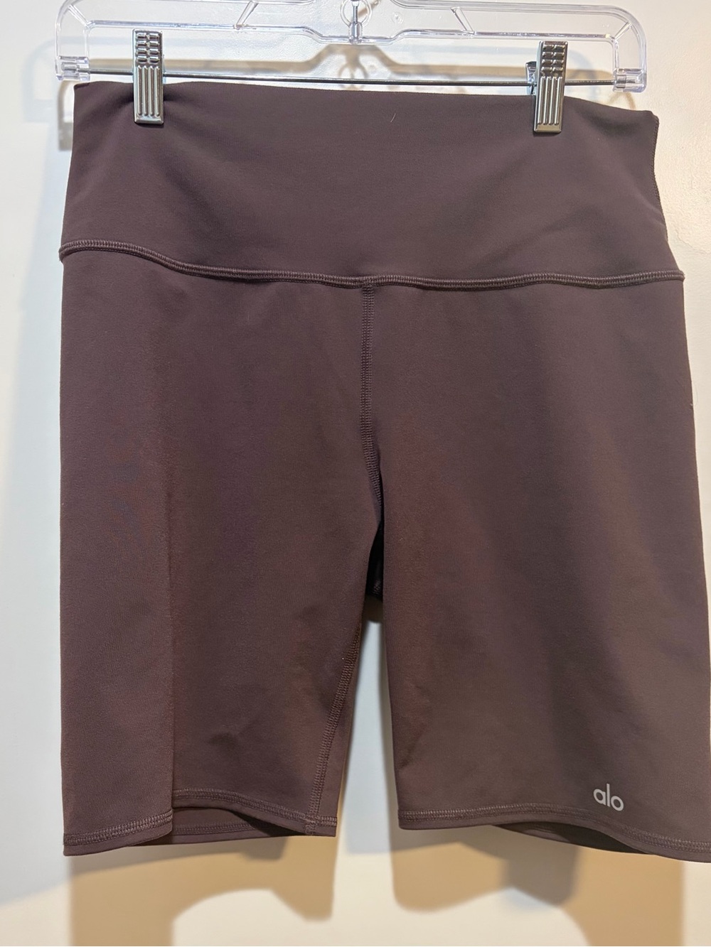 ALO Yoga High-Rise Eggplant Bike Shorts Sz L